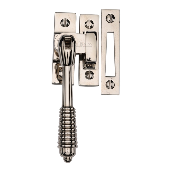 V894 MP/HP-PNF  Polished Nickel  Heritage Brass Reeded Casement Fastener